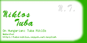 miklos tuba business card