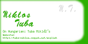 miklos tuba business card